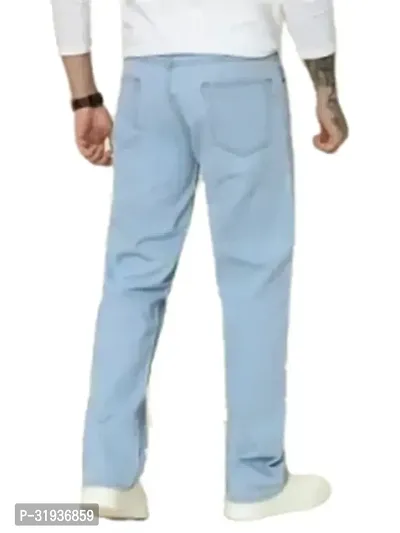 Comfits Regular Fit Denim Baggy Sky Blue Plain Jeans-thumb2