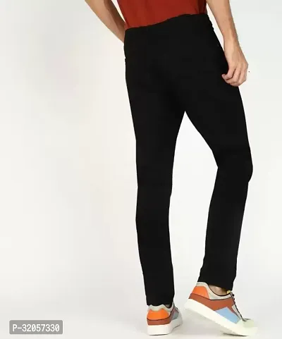 Jeancherry Regular Fit Denim Black Plain Jeans-thumb3