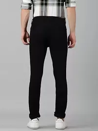 Jeancherry Straight Fit Denim Black Plain Jeans-thumb2