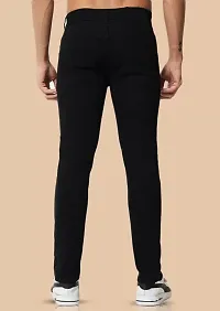 Comfits Regular Fit Denim Black Knee Cut Jeans-thumb1