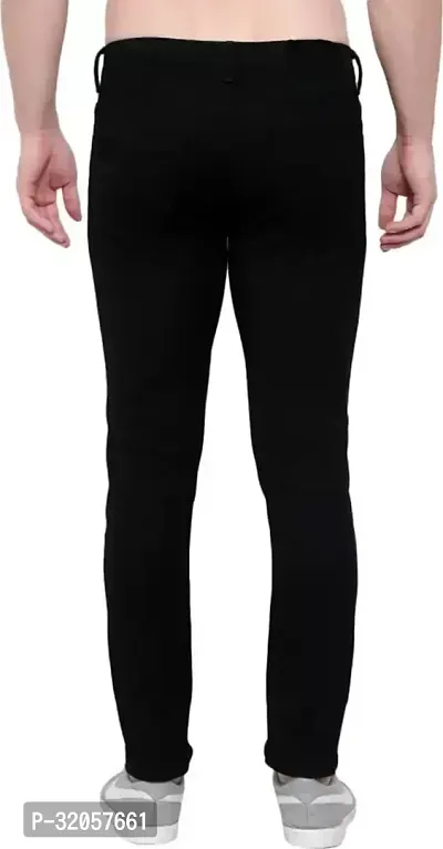 Comfits Straight Fit Denim Black Plain Jeans-thumb3