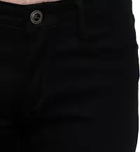 Comfits Straight Fit Denim Black Plain Jeans-thumb3