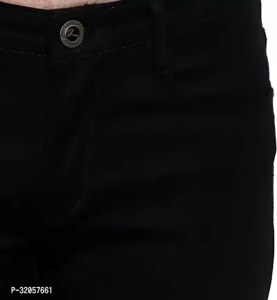 Comfits Straight Fit Denim Black Plain Jeans-thumb4