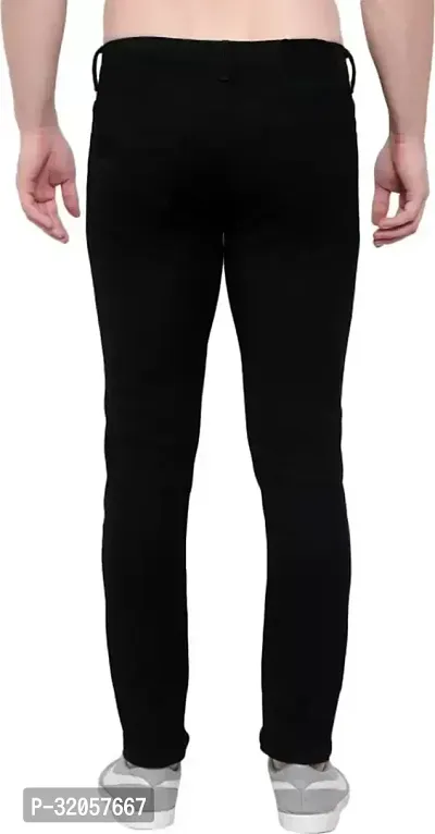 Comfits Straight Fit Denim Black Plain Jeans-thumb2