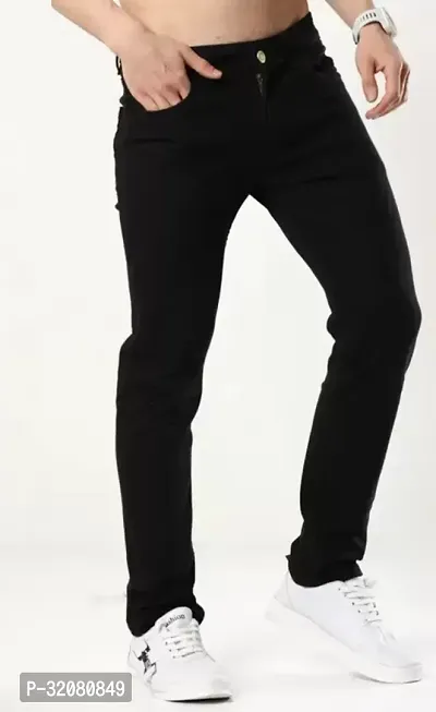 Trendy Denim Solid Jeans For Men