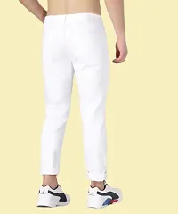 Comfits Regular Fit Denim White Plain Jeans-thumb1