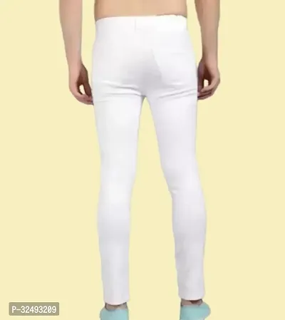 Comfits Tapered Fit Denim White Plain Jeans-thumb4