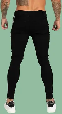 Comfits Tapered Fit Denim Black Plain Jeans-thumb1