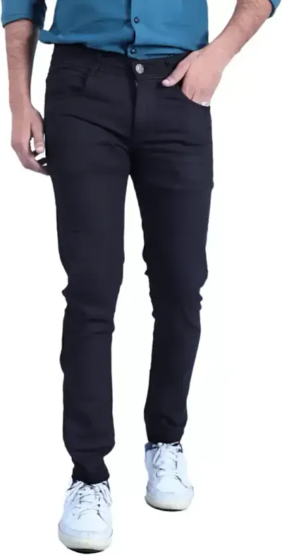 Premium Quality Black Regular Jeans For Men