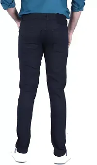 Jeancherry Slim Fit Denim Black Plain Jeans-thumb1