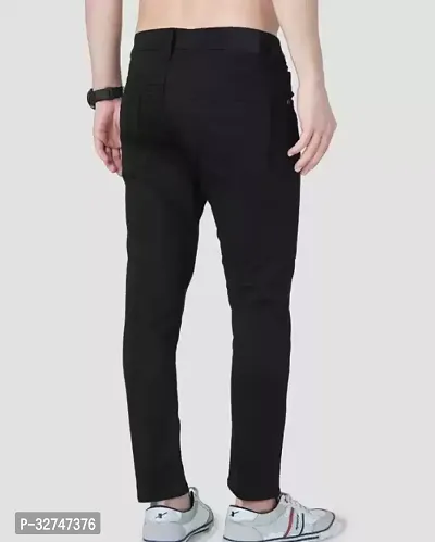 Jeancherry Tapered Fit Denim Black Plain Jeans-thumb5