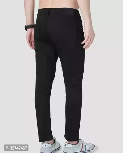 Jeancherry Tapered Fit Denim Black Plain Jeans-thumb2