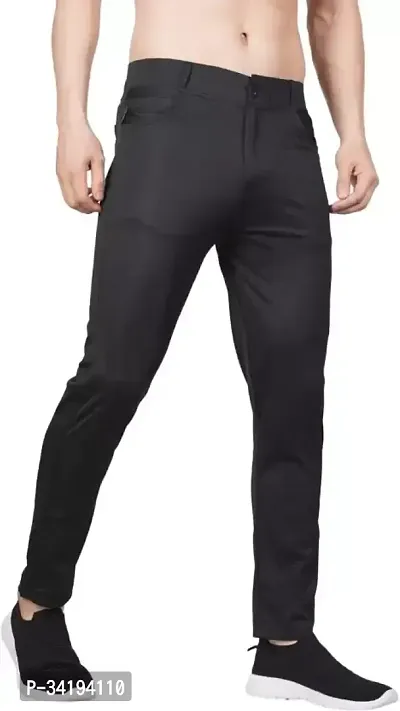 Jeancherry Regular Fit Men Black Track Pant-thumb0