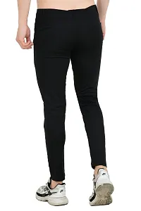 Flaring Relaxed Fit Men Black Track Pant-thumb1