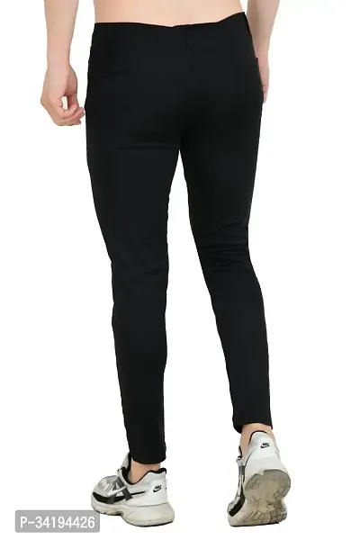 Flaring Relaxed Fit Men Black Track Pant-thumb2