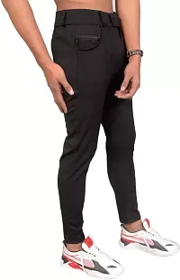 Jeancherry Regular Fit Men Black Track Pant-thumb2