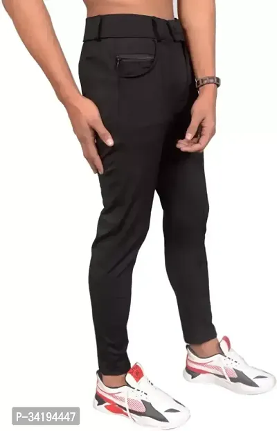 Jeancherry Jogger Fit Men Black Track Pant-thumb3