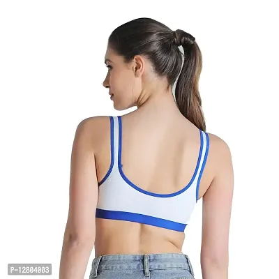 Deevaz Non-padded Front open Cotton rich Solid T-Shirt Bra in Blue