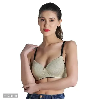 Deevaz Padded Non-Wired Full Coverage Push Up Bra - Skin (32C)
