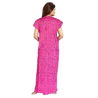 Women's Jaipuri Print Floral Printed Pure Cotton Maxi Dress Women's Nighty dressWN06-L-thumb1