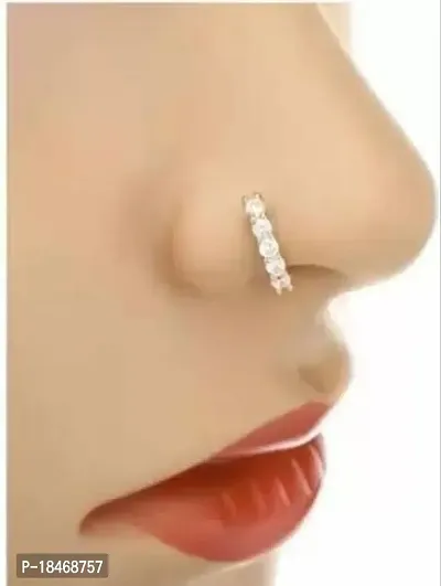 Golden American Diamond AD Screwed Non Pierced Nose Ring – Amazel Designs