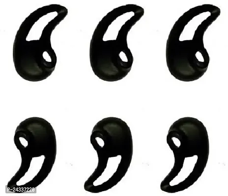 6 Pcs Soft Silicone Realme Neckband R2 and Realme Buds 3 Earbuds Rubber Hooks / Eartips In The Ear Cushions In The Ear Headphone Cushion(Pack Of 6, Black) In The Ear Headphone Cushion(Pack Of 6, Black)