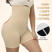 Women's Tummy Tucker High Waist Shapewear with Anti Rolling Strip Panties (Free-Size) (Waist Size Fits : 32 to 38 Inch)-thumb2