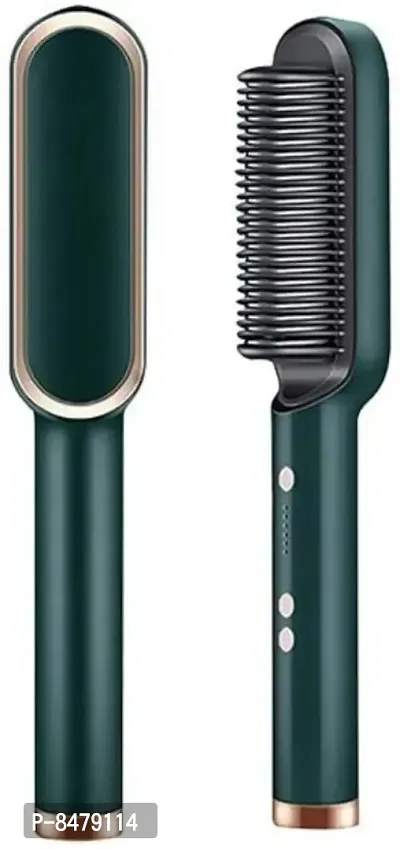 Hair Straightener Comb for Women amp;amp; Men, Hair Styler, Straightener machine Brush/PTC Heating Electric Straightener with 5 Temperature C-thumb0