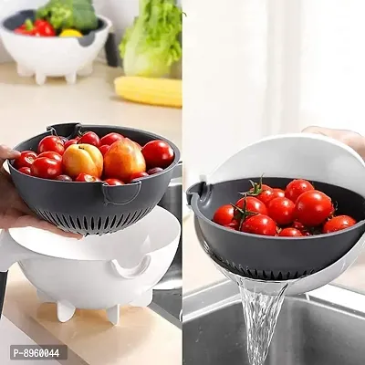 9 in 1 Plastic Rotate Vegetable Chopper and Cutter-thumb3