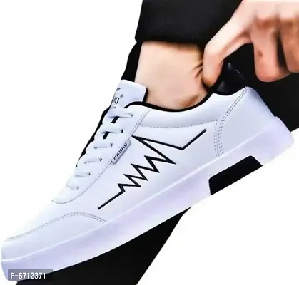 White Canvas Light weight Casual Shoe