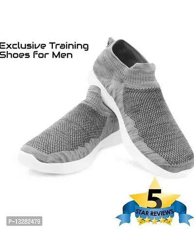 Grey Socks Sports Shoes, Running Shoes, Walking Shoes, Light weight Shoes-thumb0