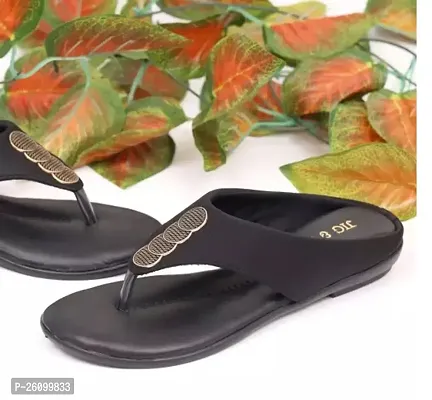 Elegant Black PU Solid Fashion Flats For Women-thumb0