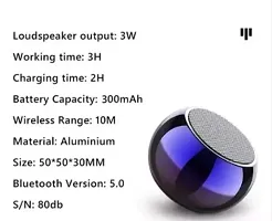 Mini Speaker Boost 4 Colorful Wireless Bluetooth Speaker Mini Electroplating Round Steel Speaker No Charging Cable-thumb2