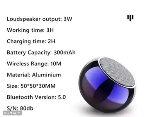 Mini Speaker Boost 4 Colorful Wireless Bluetooth Speaker Mini Electroplating Round Steel Speaker No Charging Cable-thumb3