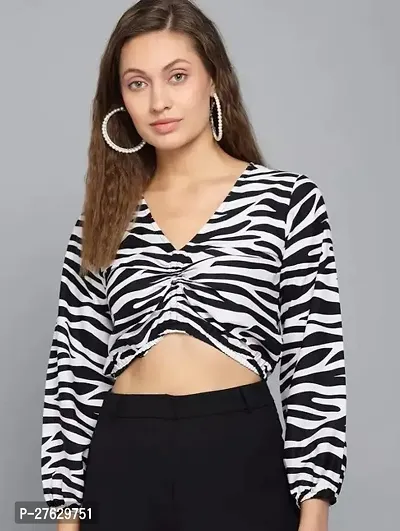 CULPI Fancy Trendy Animal Printed crop top for women and girls-thumb0