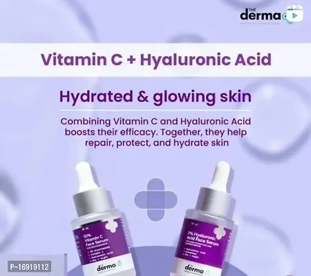 The Derma Co 10% Vitamin C Face Serum with Vitamin C, 5% Niacinamide  Hyaluronic Acid for Skin Radiance - 30ml Face Oil  Serums (Pack Of Combo)