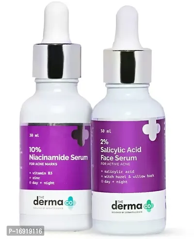 The Derma Co 2% Salicylic Acid Face Serum for Acne  Acne Marks - 30Ml(dermaco) (COMBO)