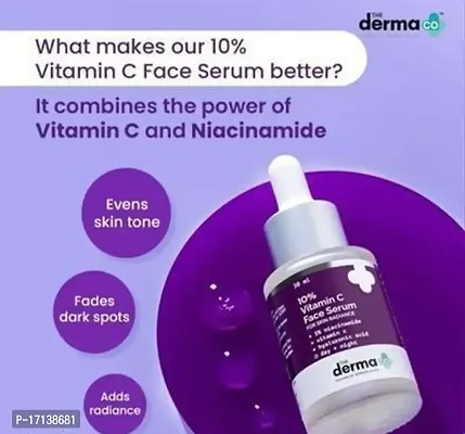 The Derma Co 10% Vitamin C Face Serum with Vitamin C, 5%  Acid for Skin Radiance - 30ml Face Oil  Serums