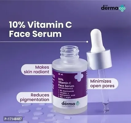 The Derma Co 10% Vitamin C Face Serum with Vitamin C, 5%  Acid for Skin Radiance - 30ml Face Oil  Serums-thumb0