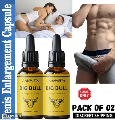 Big Bull Oil Massage Oil for Men Boys Time Booster Extra Pleasure Oil Extra Stamina  Power Massage Oil (Pack Of 02)