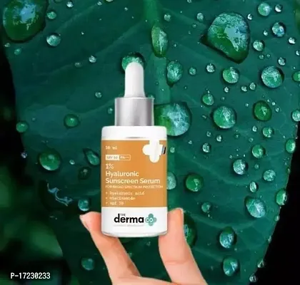 The Derma Co 1% Hyaluronic Acid Sunscreen Serum with SPF 50  Niacinamide for Broad Spectrum Protection - 30ml-thumb0