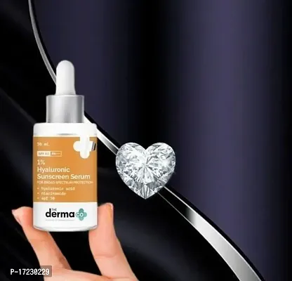 The Derma Co 1% Hyaluronic Acid Sunscreen Serum with SPF 50  Niacinamide for Broad Spectrum Protection - 30ml