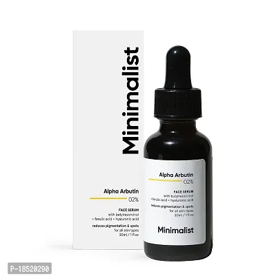 Minimalist 02 Percent Alpha Arbutin Face Serum With Acetyl Glucosamira For All Skin  - 30 ML