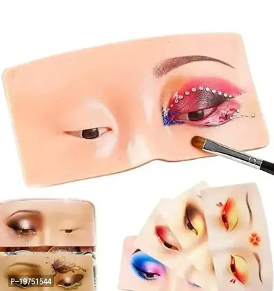 KASHVI ENTERPRISESIN Makeup Practice Eyeshadow Board Palette Silicone Face Practice Makeup artist Eye Board-MEDIUM skin tone board