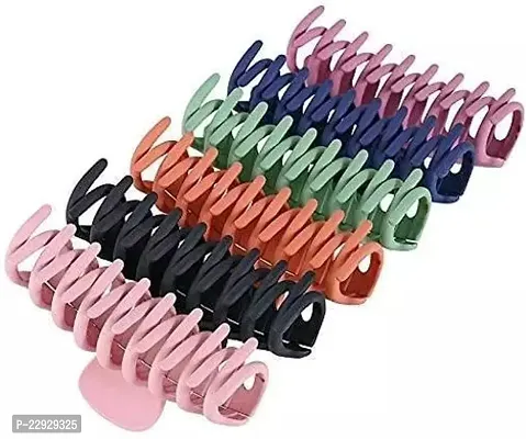 4 Pcs Round Big Size Jaw Hair Claw Clips, 4 Inch Giant Matte Round Jaw Hair Claw Clips For Women and Girls, Random colour Large Jaw Hair Clips Strong Hold for Thick, Long, Fine Hair, Nonslip Hair.