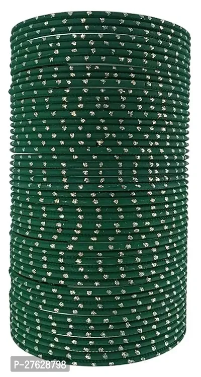 Fancy Metal Dotted Bangles Set For Women-thumb0