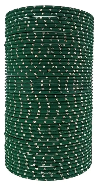 ZULKA Non-Precious Metal Base Metal with Polka Dots Glossy Finished Bangle Set For Women and Girls