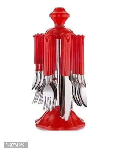 Super Cutlery Set for Dining Table with Stand-24 Piece-thumb0