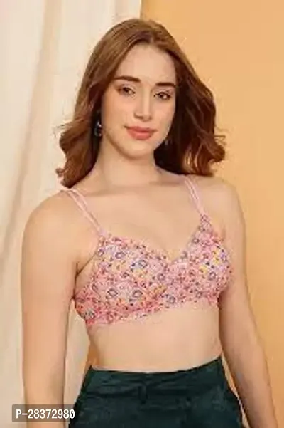 Stylish Multicoloured Cotton Printed Bra For Women