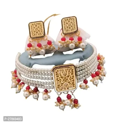 Elegant Bronze Multicolor Jewellery Set For Women-thumb2